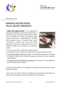 manipolazioni piede talo valgo pronato